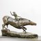 French Plaster Sculpture of Rider with Horse 1