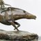 Französische Gips Skulptur eines Reiters mit Pferd 6