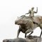 Französische Gips Skulptur eines Reiters mit Pferd 15