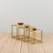 Tables Gigognes Mid-Century en Laiton, Italie, 1970s, Set de 3 2