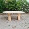 Vintage Dining Table in Travertine, 1980s, Image 1