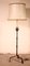 Wrought Iron Torchiere or Floor Lamp with Goatskin Lampshade, Image 3