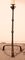 Wrought Iron Torchiere or Floor Lamp with Goatskin Lampshade, Image 2