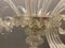 Lámpara de araña veneciana grande de cristal de Murano, años 60, Imagen 7