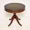 20th Century Regency Style Leather Top Drum Table 2