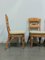 Wicker & Fabric Dining Chairs from Vivai del Sud, Italy, 1980s, Set of 4, Image 3