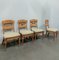 Wicker & Fabric Dining Chairs from Vivai del Sud, Italy, 1980s, Set of 4, Image 2