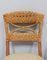 Wicker & Fabric Dining Chairs from Vivai del Sud, Italy, 1980s, Set of 4 6