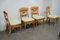 Wicker & Fabric Dining Chairs from Vivai del Sud, Italy, 1980s, Set of 4 1