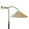 Italian Brass Swing Arm Floor Lamp with Leather Trim, 1960s 4