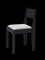 01 Stuhl aus schwarzem Eschenholz mit weißem Bouclé Sitz und Bronze Details von barh.design 1