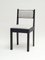 01 Stuhl aus schwarzem Eschenholz mit weißem Bouclé Bezug und Details aus Bronze von barh.design 1