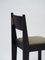 01 Stuhl aus schwarzem Eschenholz mit grünem Lederbezug und Messingdetails von barh.design 2