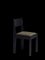 Chaise 01 en Frêne Noir avec Tissu d'Ameublement en Cuir Vert et Détails en Laiton de barh.design 1