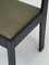 01 Stuhl aus schwarzem Eschenholz mit grünem Lederbezug und Messingdetails von barh.design 3