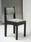 01 Stuhl aus schwarzem Eschenholz mit grünem Bezug und Details aus Messing von barh.design 1