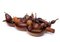 Hand-Carved Wooden Tropical Fruit Basket, 1985, Set of 21, Image 1