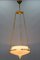Lampada a sospensione neoclassica in bronzo dorato e ottone, fine XIX secolo, Immagine 4