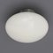 Lampada da soffitto con diffusore in vetro bianco di Valenti Luce, anni '60, Immagine 4