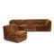 Deca Modular Sofa in Suede by Tito Agnoli for Arflex, 1960s, Set of 4 3