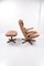 Danish Buffalo Leather Lounge Chair and Ottoman Set by M&S Møbler, Denmark, 1960s, Set of 2, Image 12