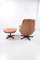 Danish Buffalo Leather Lounge Chair and Ottoman Set by M&S Møbler, Denmark, 1960s, Set of 2, Image 14