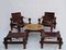 Large Brazilian Brutalist Safari Living Room Set, 1960s, Set of 5 1