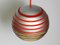 Space Age Spherical Ceiling Lamp with Slats in Metal, 1960s 2