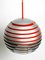 Space Age Spherical Ceiling Lamp with Slats in Metal, 1960s 17