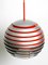 Space Age Spherical Ceiling Lamp with Slats in Metal, 1960s, Image 17