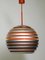 Space Age Spherical Ceiling Lamp with Slats in Metal, 1960s 4