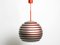 Space Age Spherical Ceiling Lamp with Slats in Metal, 1960s 1