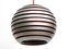 Space Age Spherical Ceiling Lamp with Slats in Metal, 1960s 19