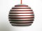Space Age Spherical Ceiling Lamp with Slats in Metal, 1960s, Image 18