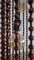 Large Mahogany Model 887 Bead Cascade Ceiling Lamp from Temde, Switzerland 1960s 4