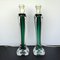 Mid-Century Modern Green Glass Table Lamps by Paul Kedelv for Swedish Flygsfors, Sweden, 1950s, Set of 2 4