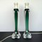 Mid-Century Modern Green Glass Table Lamps by Paul Kedelv for Swedish Flygsfors, Sweden, 1950s, Set of 2 7