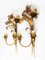 Golden Flower Wall Lights in Metal, 1960s, Set of 2 2