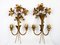 Golden Flower Wall Lights in Metal, 1960s, Set of 2 8