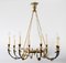 Empire Gilded and Black Patinated Metal with Women Figures Chandelier, 1920s, Image 1