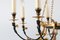 Empire Gilded and Black Patinated Metal with Women Figures Chandelier, 1920s 4