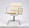 Vintage EA208 Soft Pad Management Chair in Cream Leather by Charles & Ray Eames for Vitra, 1990s 1