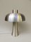 Lampada da tavolo a fungo in alluminio spazzolato, anni '70, Immagine 1