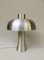 Mushroom Table Lamp in Brushed Aluminum, 1970s, Image 1