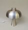 Lámpara de mesa hongo de aluminio cepillado, años 70, Imagen 2