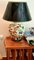 Lampada da tavolo in ceramica dipinta, Italia, anni '90, Immagine 1