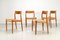 Danish Teak Mod. 77 Dining Chairs with Papercord by Niels O. Møller for J.L. Møllers, 1959, Set of 4 2