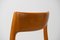 Danish Teak Mod. 77 Dining Chairs with Papercord by Niels O. Møller for J.L. Møllers, 1959, Set of 4 6