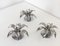 Silver Metal Flowers Sconces, Set of 3, Image 1