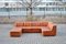 Vintage Modular Brandy Cognac Leather Sectional Sofa, Germany, 1970, Set of 6 2